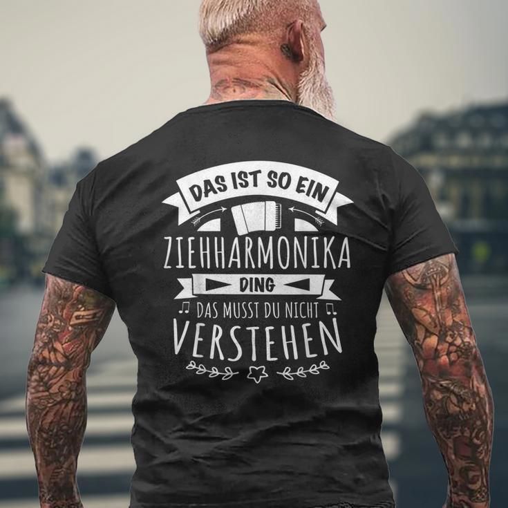 With Accordion Musician Das Ist So Ein Ziehharmonika Ding T-Shirt mit Rückendruck Geschenke für alte Männer