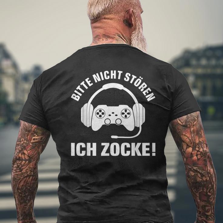 Bitte Nicht Stören Ich Zock Saying For Gamer S T-Shirt mit Rückendruck Geschenke für alte Männer