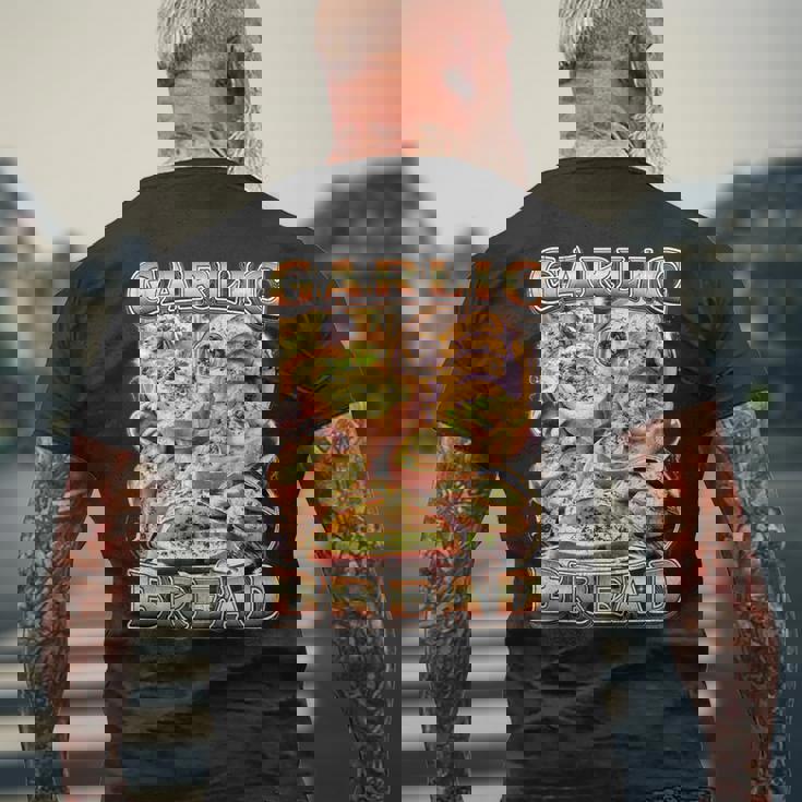 Bootleg Rap Style Garlic Bread Meme Food Ironic Vintage 90S Men's T-shirt Back Print Gifts for Old Men