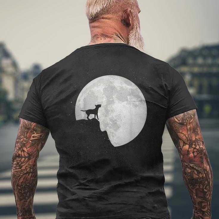 Bull Terrier Dog Portrait Dog Portrait Moon T-Shirt mit Rückendruck Geschenke für alte Männer