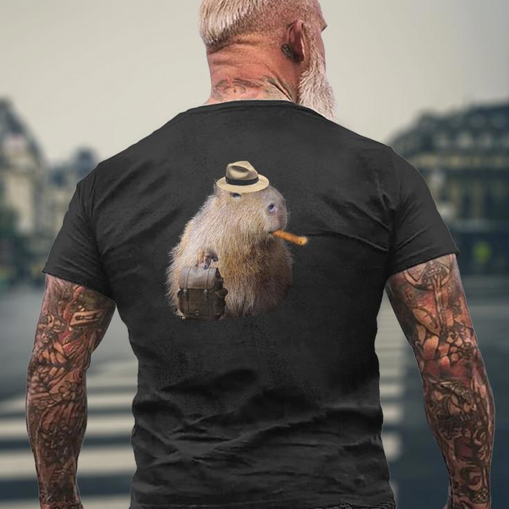 Capybara Man Wallet Cute T-Shirt mit Rückendruck Geschenke für alte Männer