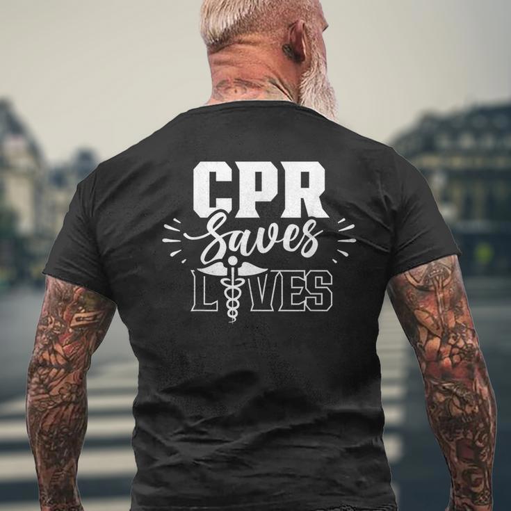 Cpr Rettet Leben Paramedic Emergency Paramedic Profession T-Shirt mit Rückendruck Geschenke für alte Männer