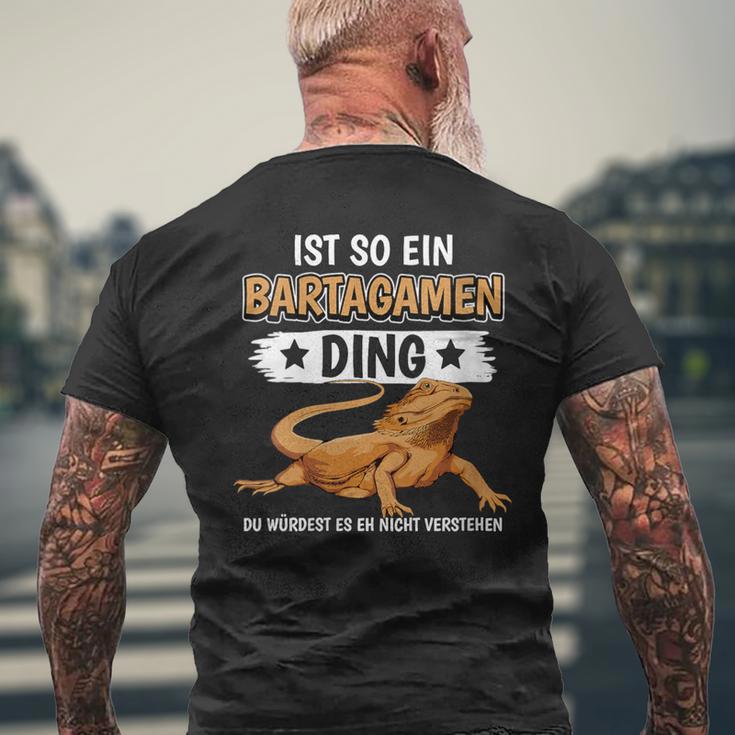 Damen Bartagamen Sachen Ist So Ein Bartagame Ding Bartagame Mit-Ausschnitt T-Shirt mit Rückendruck Geschenke für alte Männer