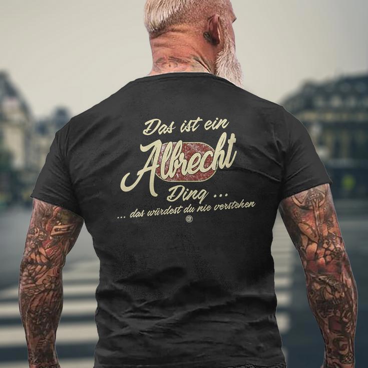 Damen Das Ist Ein Albrecht Ding Lustiges Familie Albrecht Mit-Ausschnitt T-Shirt mit Rückendruck Geschenke für alte Männer