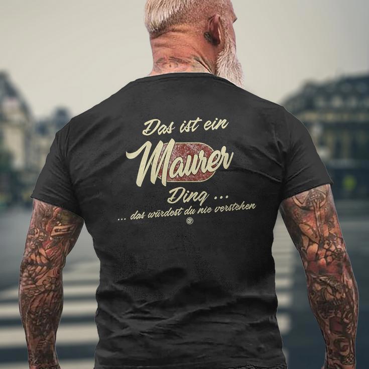 Damen Das Ist Ein Maurer Ding Lustiges Familie Maurer Mit-Ausschnitt T-Shirt mit Rückendruck Geschenke für alte Männer