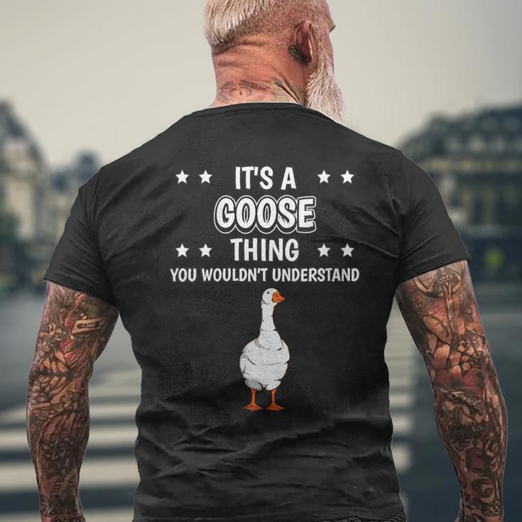 Damen Ist So Ein Gans Ding Lustiger Spruch Gänse Mit-Ausschnitt T-Shirt mit Rückendruck Geschenke für alte Männer