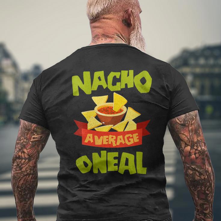 Damen Nacho Average Oneal Birthday Personalisierter Nachname Mit-Ausschnitt T-Shirt mit Rückendruck Geschenke für alte Männer