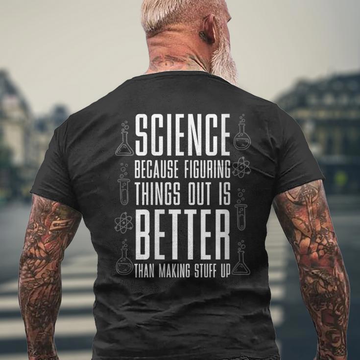 Damen Wissenschaft Weil Es Besser Ist Dinge Zu Erfinden Nerd Mit-Ausschnitt T-Shirt mit Rückendruck Geschenke für alte Männer