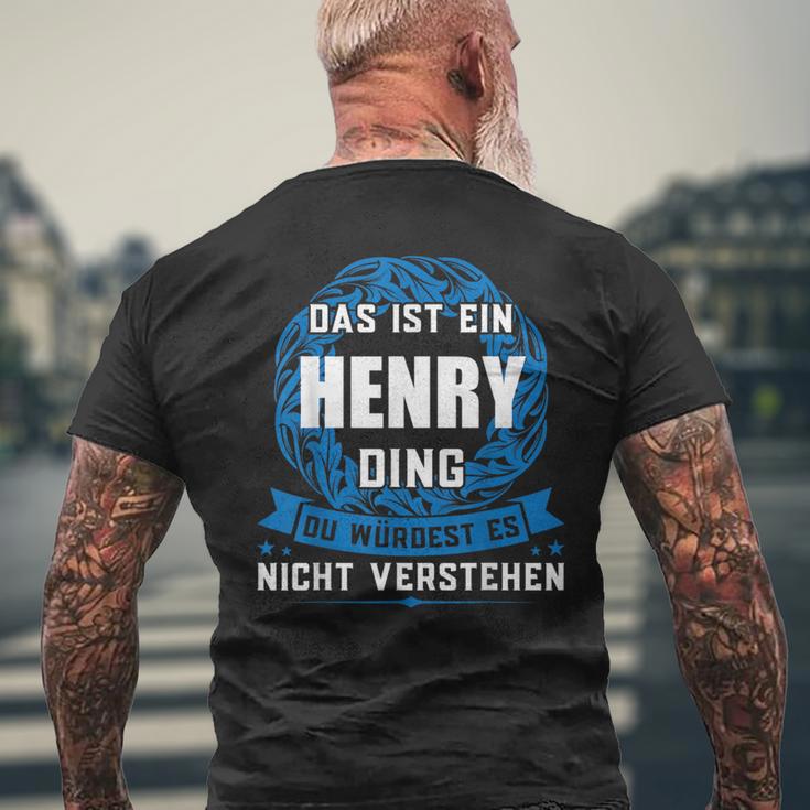 Das Ist Ein Henry Dingorname T-Shirt mit Rückendruck Geschenke für alte Männer