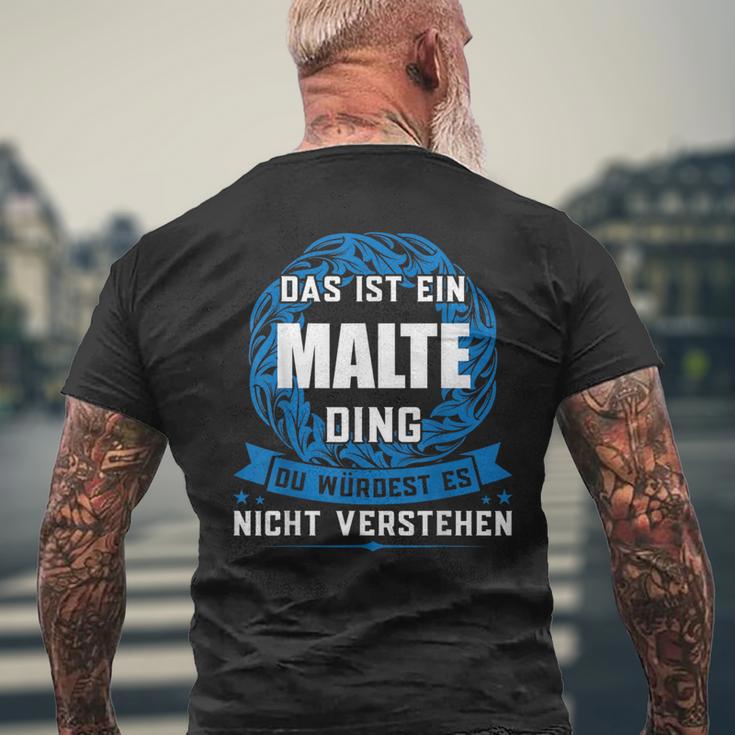 Das Ist Ein Malte Dingorname T-Shirt mit Rückendruck Geschenke für alte Männer