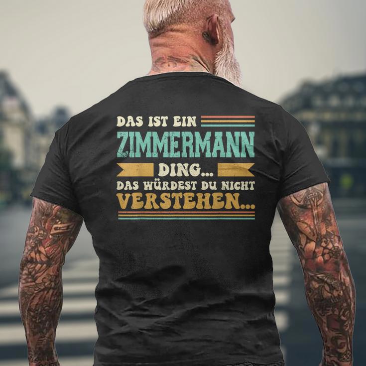 Das Ist Ein Zimmermann Ding S T-Shirt mit Rückendruck Geschenke für alte Männer