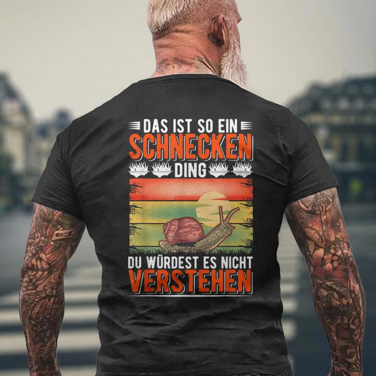 Das Ist So Ein Schnecken Ding Weinberg Snail T-Shirt mit Rückendruck Geschenke für alte Männer