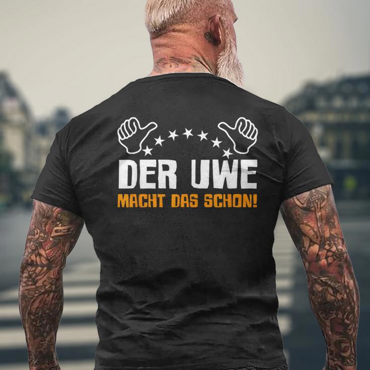 Der Uwe Macht Das Schon Lustig Sarcasmus Humour T-Shirt mit Rückendruck Geschenke für alte Männer