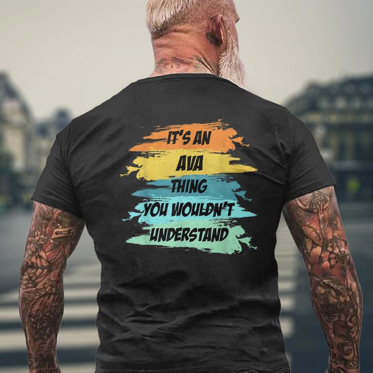 Es Ist Ein Ava-Ding Lustiger Neuheit Benutzerdefinierter T-Shirt mit Rückendruck Geschenke für alte Männer