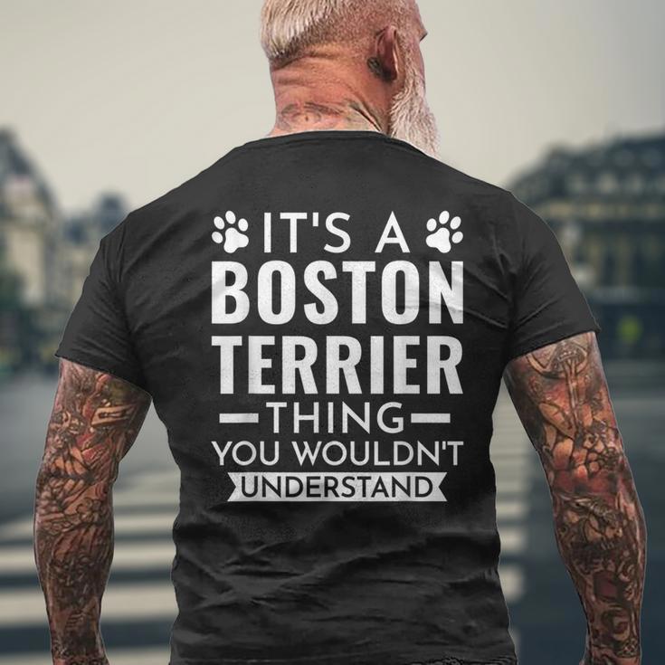 Es Ist Ein Boston Terrier-Ding Boston Terrier T-Shirt mit Rückendruck Geschenke für alte Männer