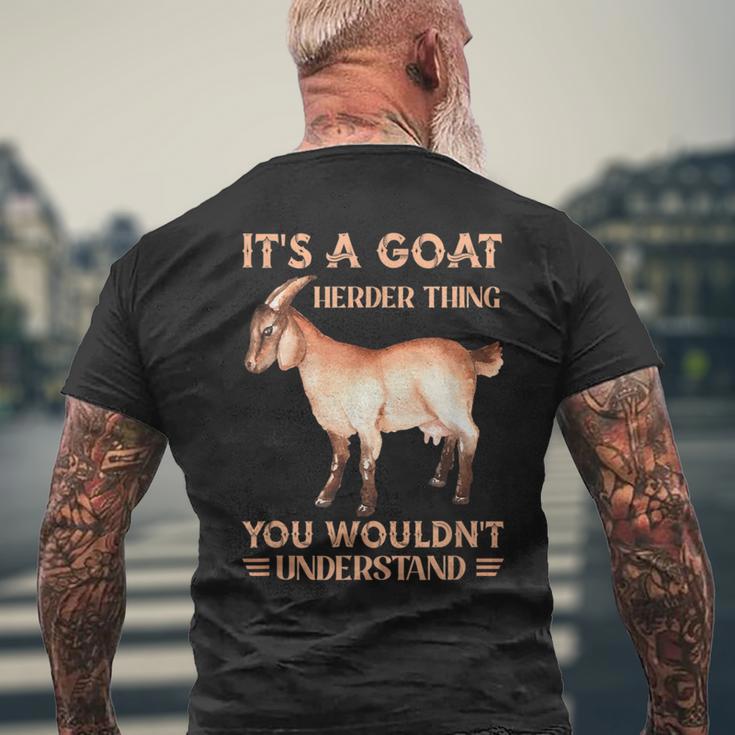 Es Ist Ein Ziegenhirten-Ding Ziegen Farmer Pet T-Shirt mit Rückendruck Geschenke für alte Männer