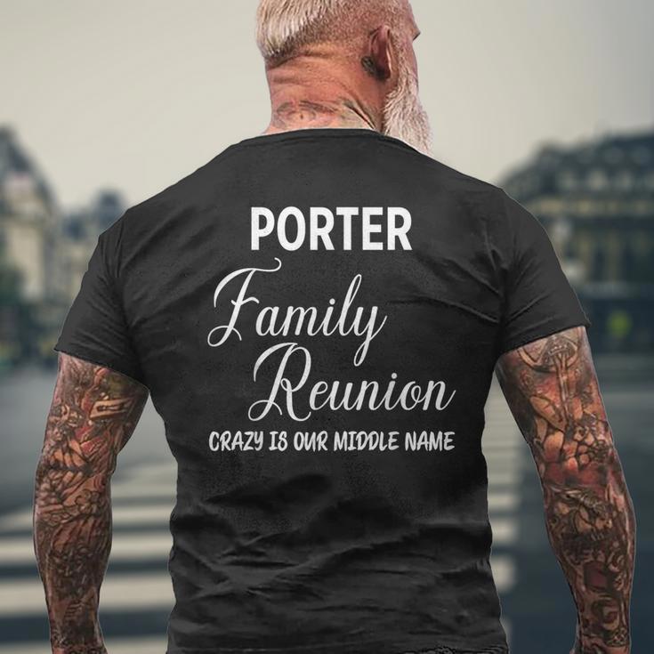 Family Name Porter Reunion Last Name Tag T-Shirt mit Rückendruck Geschenke für alte Männer