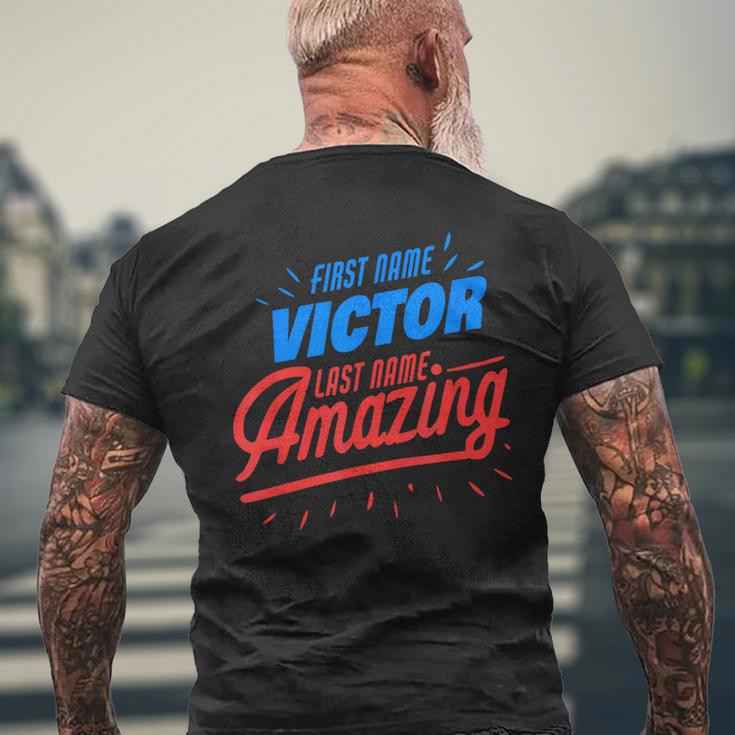 First Nameictor Surname Amazing ictor Saying T-Shirt mit Rückendruck Geschenke für alte Männer