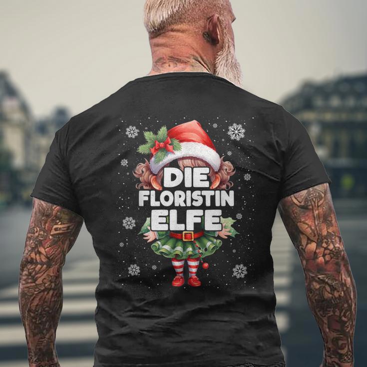 Floristin Elfe Weihnachten Elfen & Weihnachtselfen T-Shirt mit Rückendruck Geschenke für alte Männer