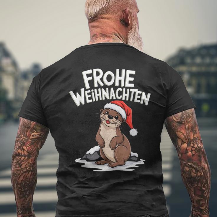 Frohe Weihnachten Otter Frohe Weihnachten T-Shirt mit Rückendruck Geschenke für alte Männer