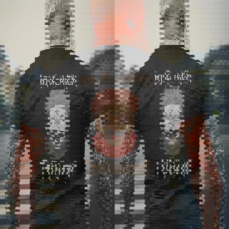 Anime Gambale Gambale King Of Curtheth Thukuna Men's T-shirt Back Print Gifts for Old Men