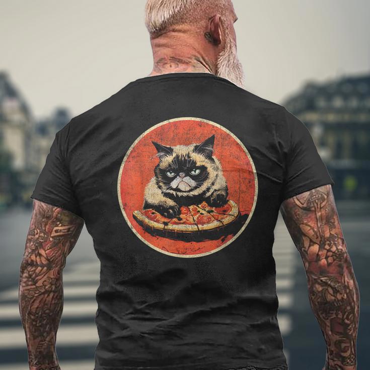 Cat Pizzaintage T-Shirt mit Rückendruck Geschenke für alte Männer