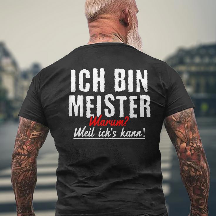 Slogan For Meister Crafts T-Shirt mit Rückendruck Geschenke für alte Männer