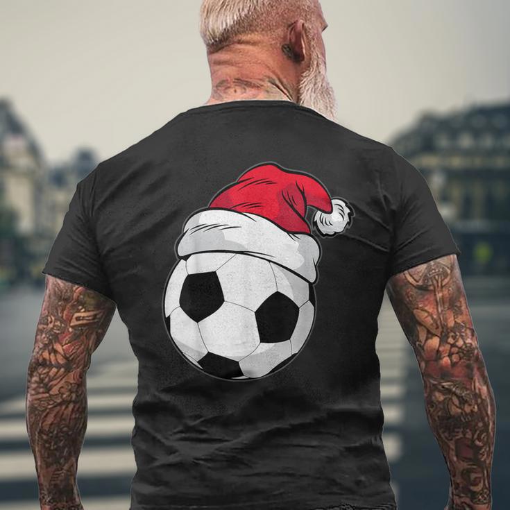 Fußball Mit Nikolausmütze T-Shirt mit Rückendruck Geschenke für alte Männer