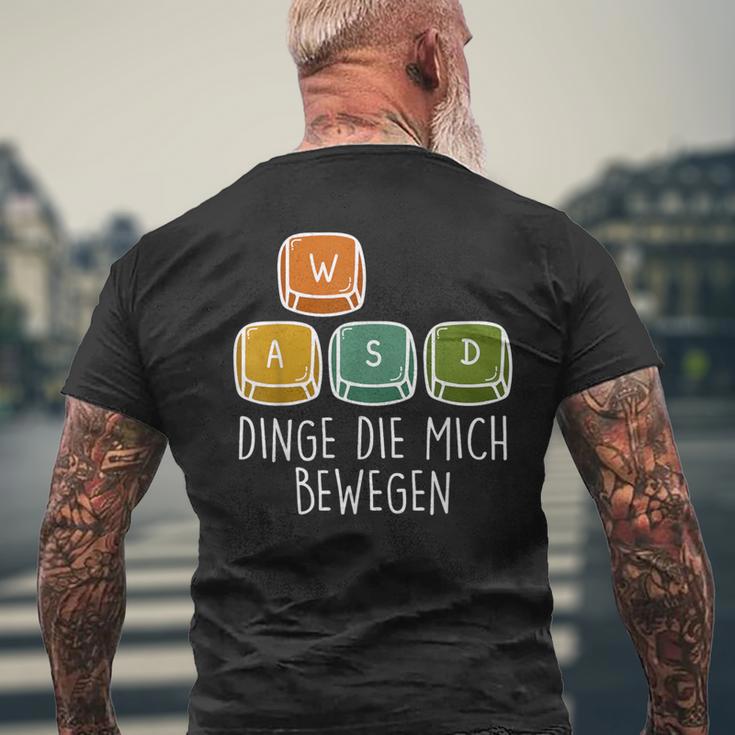 Gamer Dinge Die Mich Bewegen Game Consoleideo Game T-Shirt mit Rückendruck Geschenke für alte Männer