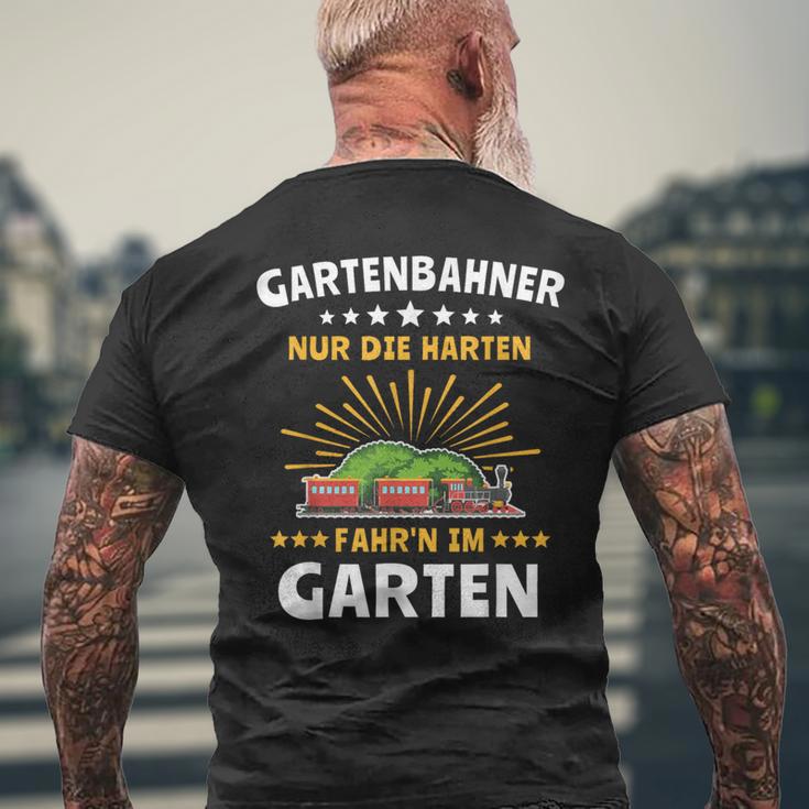 Garden Railway Steam Train Garden Model Railway T-Shirt mit Rückendruck Geschenke für alte Männer