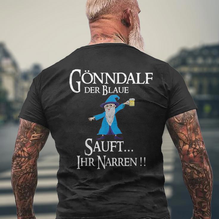 Gönndalf Der Blaue Zauberer Sauft Ihr Narren T-Shirt mit Rückendruck Geschenke für alte Männer