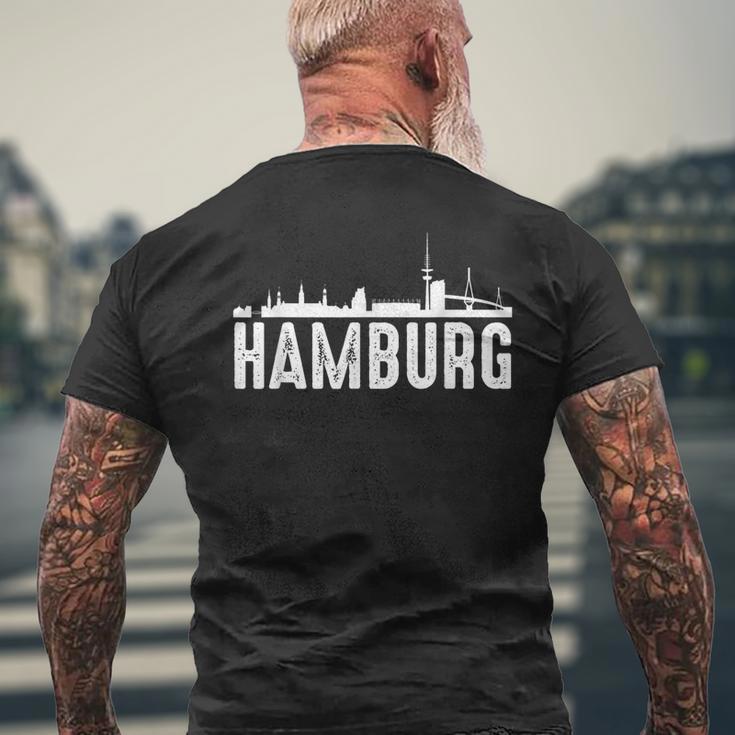 Hamburg Skyline City For Hamburg T-Shirt mit Rückendruck Geschenke für alte Männer