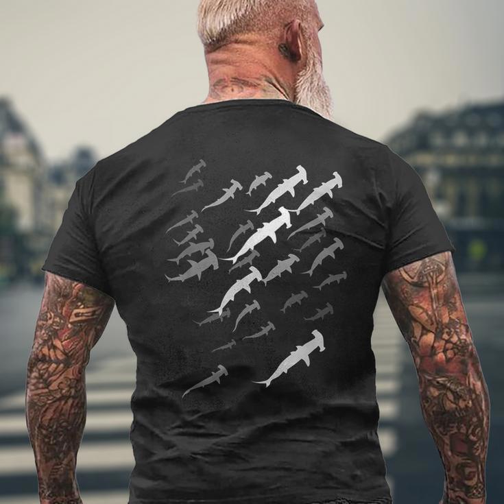 Hammer Shark Swarm Diver T-Shirt mit Rückendruck Geschenke für alte Männer