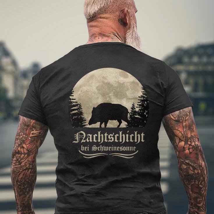 Hunter Wild Boar Keiler Wildsau Slogan Idea T-Shirt mit Rückendruck Geschenke für alte Männer