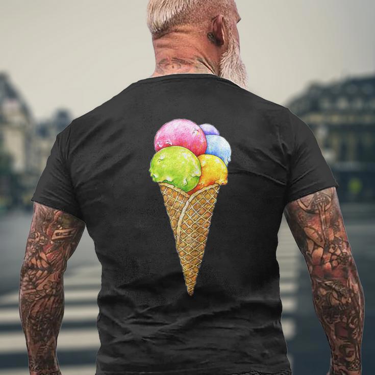 Ice Cone T-Shirt mit Rückendruck Geschenke für alte Männer