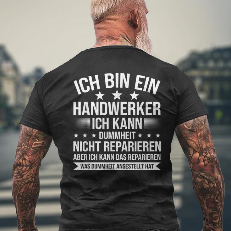 'Ich Bin Ein Handwerker Ich Kann Dummheit Arbeiter' T-Shirt mit Rückendruck Geschenke für alte Männer