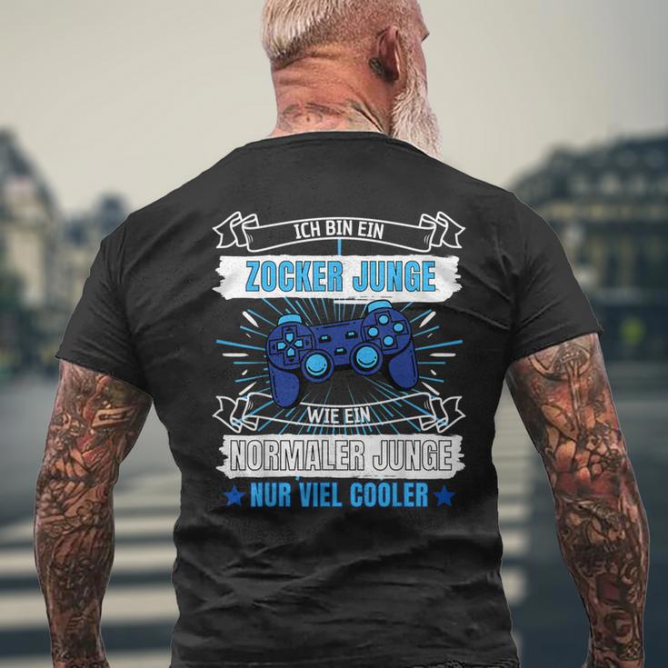 Ich Bin Ein Zocker Jung Wie Ein Normaler Jungge Nur Cooler T-Shirt mit Rückendruck Geschenke für alte Männer