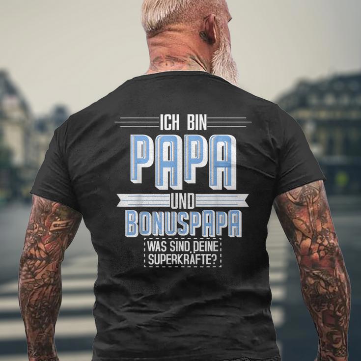 Ich Bin Papa Und Bonuspapa Was Sind Dein Superkraft I'm T-Shirt mit Rückendruck Geschenke für alte Männer