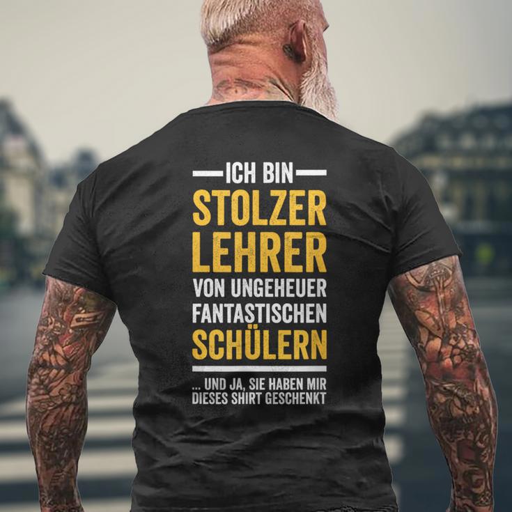 Ich Bin Stolzer Lehreron Fantastische Students T-Shirt mit Rückendruck Geschenke für alte Männer