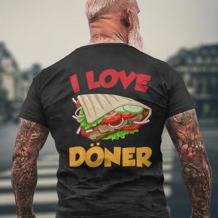 Ich Liebe Döner Kebab Fleisch Döner T-Shirt mit Rückendruck Geschenke für alte Männer