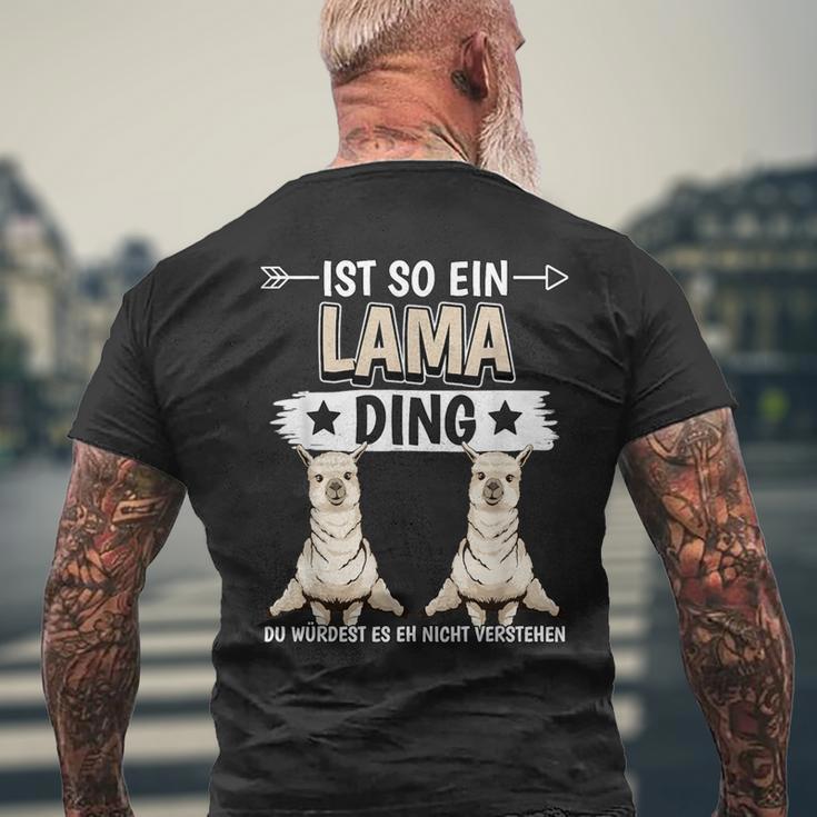 Ist So Ein Lama Ding Lamas T-Shirt mit Rückendruck Geschenke für alte Männer