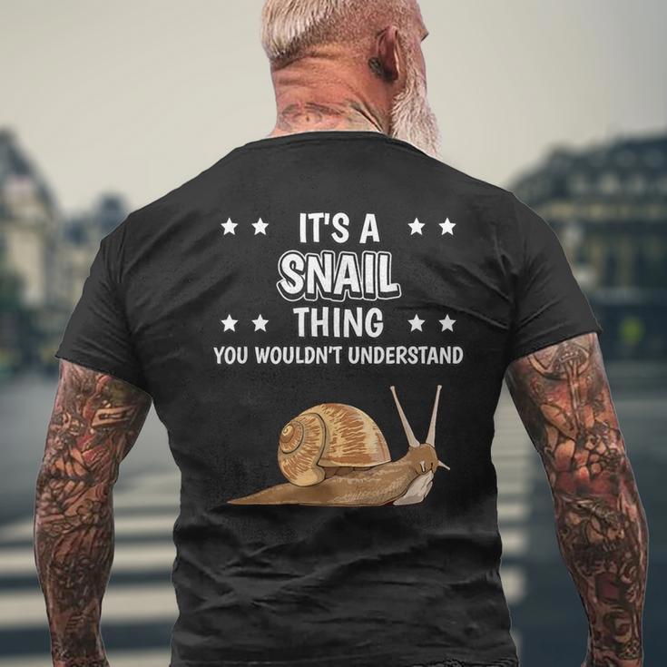 Ist So Ein Schnecke Ding Lustiger Spruch Schnecken T-Shirt mit Rückendruck Geschenke für alte Männer