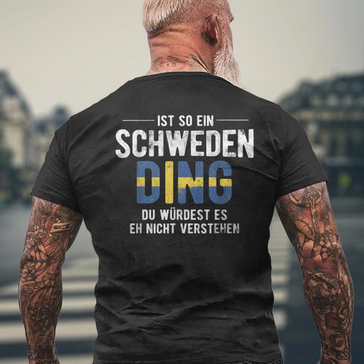 Ist So Ein Sweden Ding Sweden T-Shirt mit Rückendruck Geschenke für alte Männer