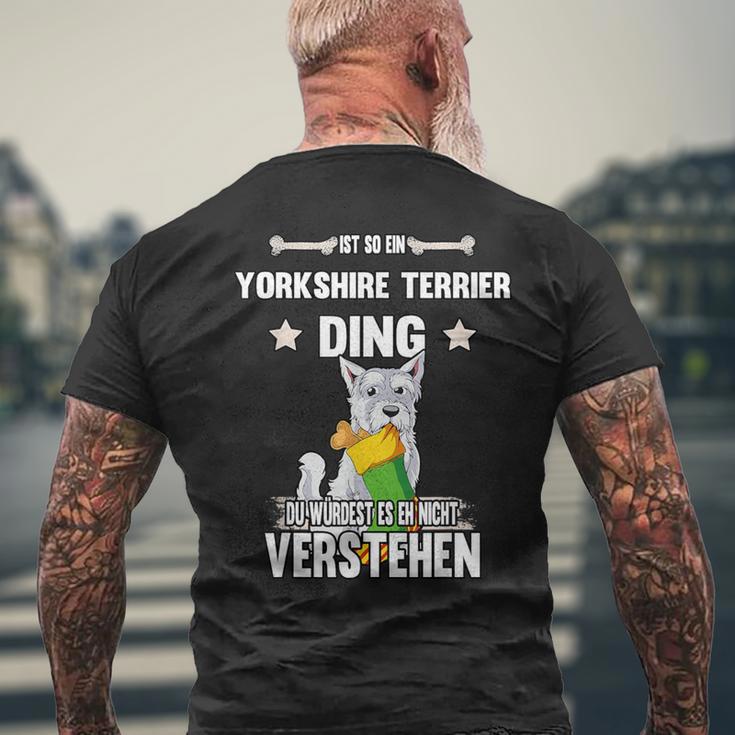 Ist So Ein Yorkshire Terrier Ding Dog Slogan S T-Shirt mit Rückendruck Geschenke für alte Männer