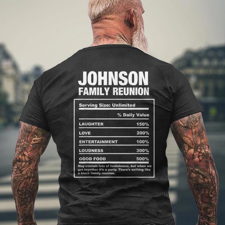 Johnson Familientreffen Nachname Afrikanischer Amerikanischer Nachname T-Shirt mit Rückendruck Geschenke für alte Männer