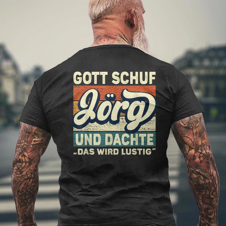 Jörg Name Saying Gott Schuf Jörg T-Shirt mit Rückendruck Geschenke für alte Männer