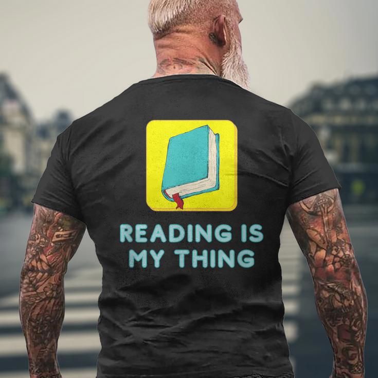 Lesen Ist Mein Ding Lehrer Bibliothekar Bücherwürmer T-Shirt mit Rückendruck Geschenke für alte Männer