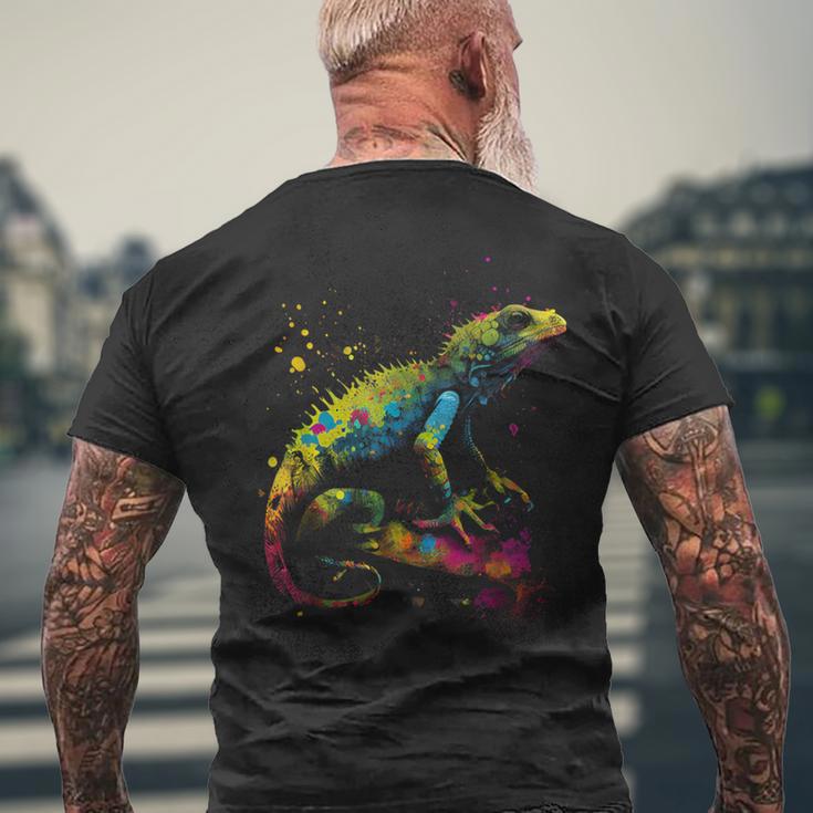 Lizard Lizard Colourful Colour Animal Favourite Animal Fan T-Shirt mit Rückendruck Geschenke für alte Männer