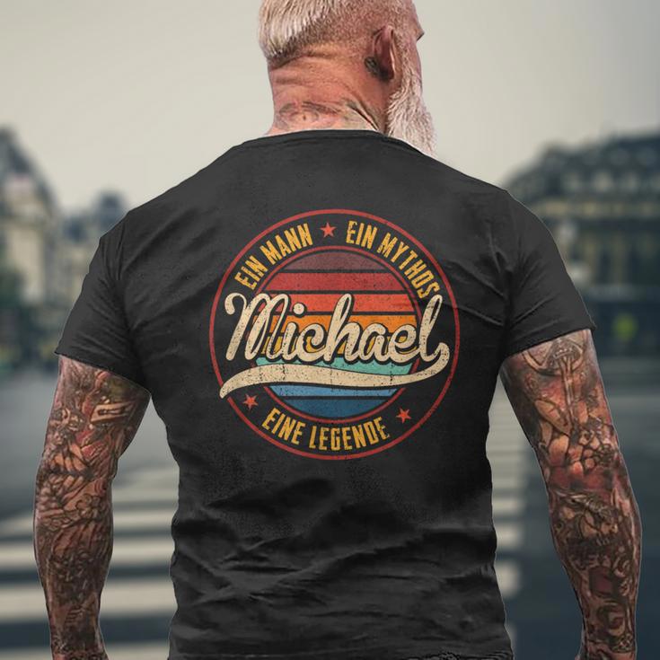 A Man A Mythos A Legend Name Michael Name S T-Shirt mit Rückendruck Geschenke für alte Männer