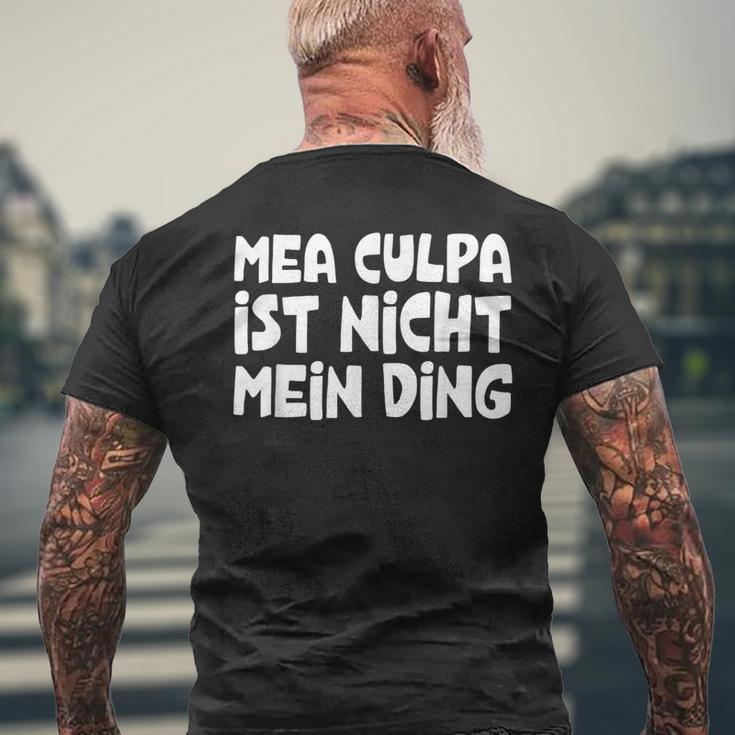 Mea Culpa Ist Nicht Mein Ding Schröder Satire Ex Kanzler T-Shirt mit Rückendruck Geschenke für alte Männer